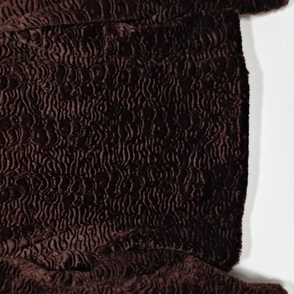Vintage Mercedes New York Brown Romantic Goth Smooth Embossed Velvet Jacket 6 - Picture 10 of 13